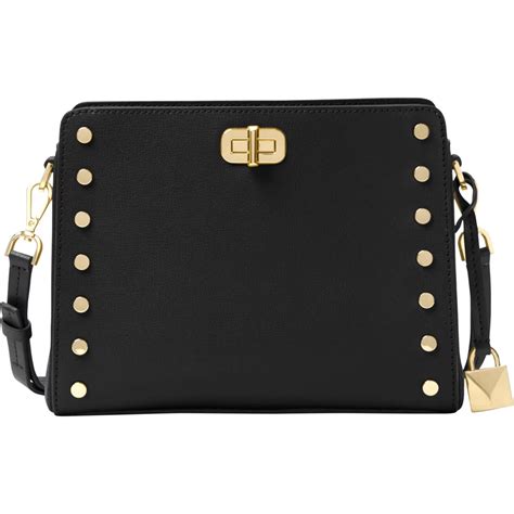 michael kors sylvie stud medium messenger bag|Michael Kors Sylvie Stud Medium Messenger Denim .